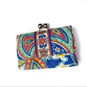 Vera Bradley Mariana Paisley Kiss Coin purse